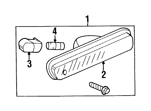 1992 Honda Prelude Side Marker & Signal Lamps Lamp, R. Diagram for 33651-SS0-A01