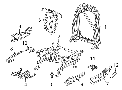 2020 Chrysler Pacifica Tracks & Components Cover-Seat Track Diagram for 5RT23DX9AB