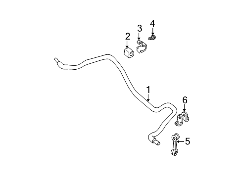 2001 BMW M3 Stabilizer Bar & Components - Rear Fillister Head Screw Diagram for 07119904101