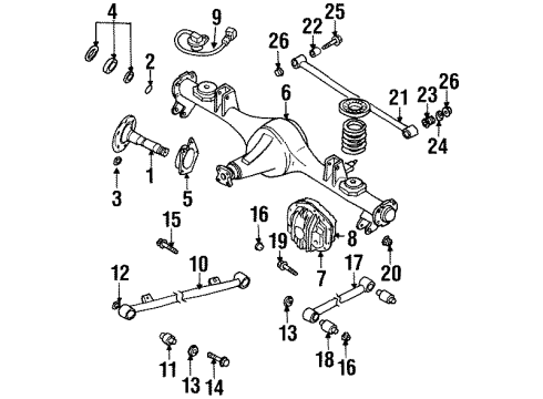 2004 Isuzu Axiom Anti-Lock Brakes Sensor, Right Front Wheel Speed Diagram for 8-97256-535-1