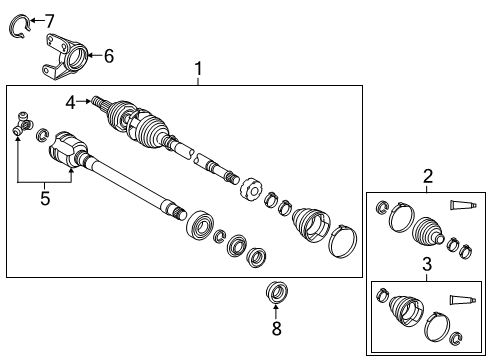 2015 Toyota Camry Drive Axles - Front Axle Assembly Diagram for 43410-06732