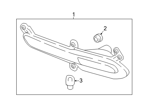 2018 Kia Niro Backup Lamps REFLECTOR/REFLEX Assembly Diagram for 92405G5000