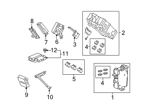 2013 Acura TL Fuel Supply Box Assembly, Driver Fuse Diagram for 38200-TK4-A22