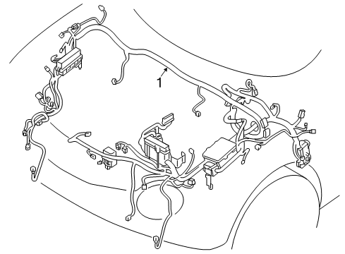 2012 Nissan Juke Wiring Harness Harness Assy-Engine Room Diagram for 24012-1KM0B