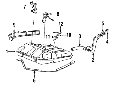 1993 Mitsubishi Precis Senders Sender Assembly-Fuel Pump Diagram for 94460-24055