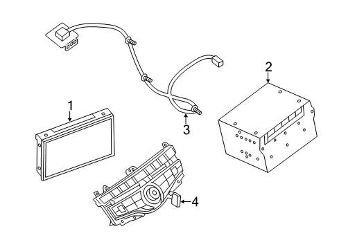 2018 Infiniti QX60 A/C & Heater Control Units Antenna Assy-Gps Diagram for 25975-9NF0A