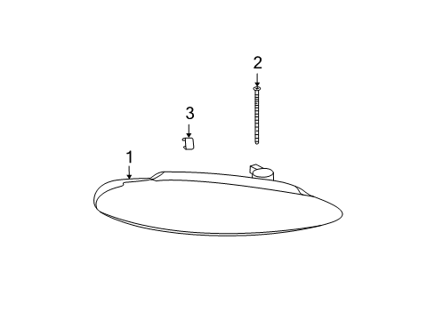 2001 Chrysler Concorde Headlamps Passengers Headlight Replacement Diagram for 4780010AF