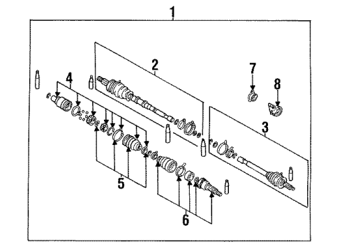 1988 Nissan Pulsar NX Axle Shaft - Front Rep Kt-Front Drive Shaft RH Diagram for 39204-65A26