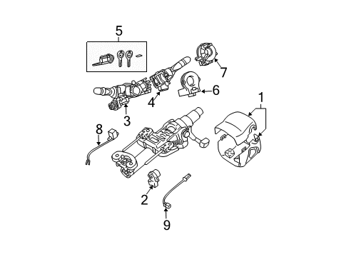 2004 Lexus RX330 Stability Control Switch Assy, Windshield Wiper Diagram for 84652-48040