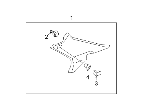 2008 Acura TSX Interior Trim - Quarter Panels Garnish Assembly, Left Rear Pillar (Light Cream Ivory) Diagram for 84181-SEA-N81ZD