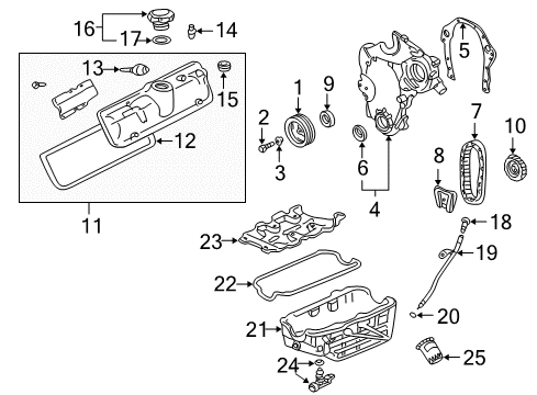 2001 Pontiac Aztek Filters Vibration Damper Bolt Diagram for 14102659