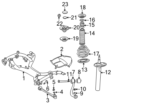 2000 BMW M5 Front Suspension Components, Lower Control Arm, Ride Control, Stabilizer Bar Additional Damper, Front Diagram for 31332226674