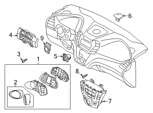 2015 Hyundai Santa Fe Instruments & Gauges Cluster Assembly-Instrument Diagram for 94001-B8041