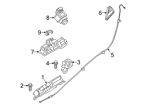 2022 BMW 330e Lock & Hardware BOWDEN CABLE, EMERGENCY UNLO Diagram for 51497430621