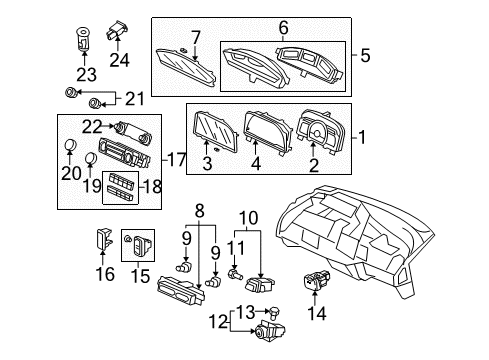 2010 Honda Civic A/C & Heater Control Units Knob, Dial *NH609L* (UH SILVER) Diagram for 79581-SNB-941ZA