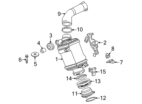 2018 BMW M550i xDrive Powertrain Control Charge Air Line Diagram for 13718613158