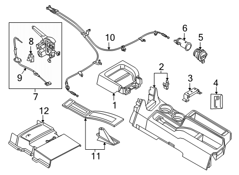 2021 Nissan NV200 Switches Cable Assy-Parking, Rear LH Diagram for 36531-3LM0A