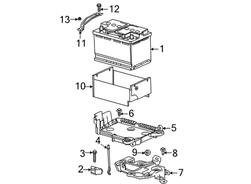 2020 Buick Encore GX Battery Negative Cable Diagram for 42708187