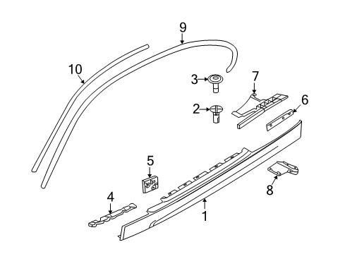 2009 BMW 135i Exterior Trim - Pillars, Rocker & Floor Extension, Underbody Panelling, Side Left Diagram for 51777141861