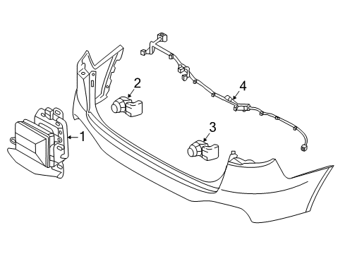 2017 Kia Sorento Parking Aid Ultrasonic Sensor As Diagram for 95720C6110SL2