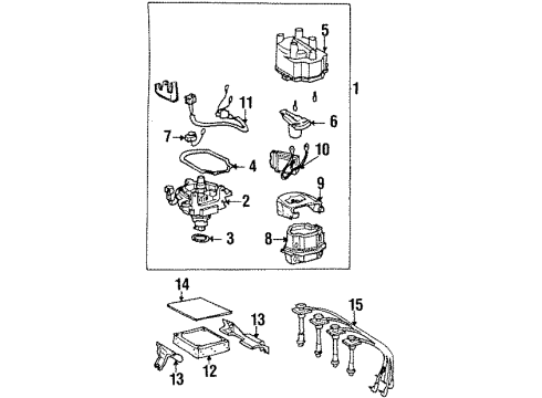 1997 Toyota Celica Ignition System ECM Diagram for 89661-2D460-84