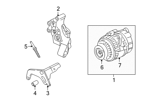 1999 Acura RL Alternator Regulator Assembly Diagram for 31150-PEA-G01