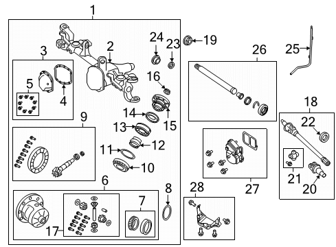 2018 Jeep Wrangler Front Axle & Carrier Seal-Axle Drive Shaft Diagram for 68396635AA