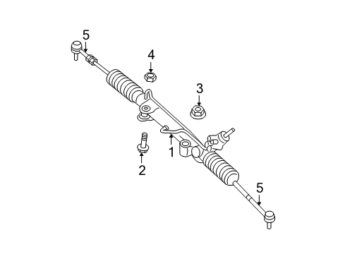 2007 Jeep Grand Cherokee Steering Column & Wheel, Steering Gear & Linkage, Shaft & Internal Components, Shroud, Switches & Levers Gear-Rack And Pinion Diagram for 5181063AB