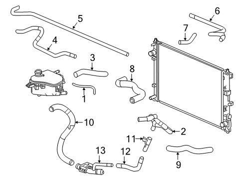 2021 Honda Civic Hoses & Lines Hose B, Exp Tank I Diagram for 19121-5AA-A00