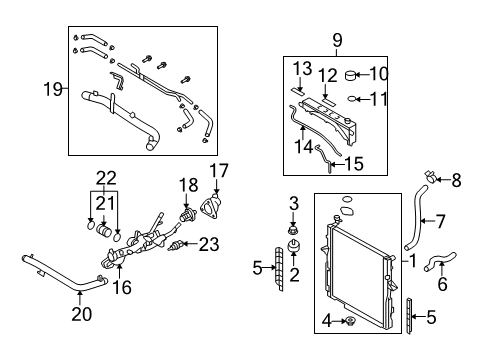 2008 Kia Sorento Powertrain Control Pipe Assembly-Water Out Diagram for 254603C550