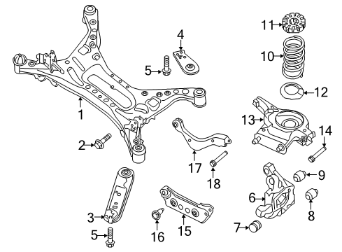 2016 Nissan Altima Rear Suspension Components, Lower Control Arm, Upper Control Arm, Stabilizer Bar Link Complete Rear Suspension Lower Rear RH Diagram for 551B0-3TA0D