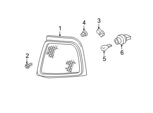 2005 Ford Ranger Side Marker Lamps Side Marker Lamp Diagram for 1L5Z-15A201-BA