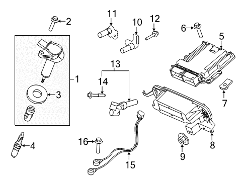 2017 Ford F-150 Ignition System Ignition Coil Diagram for HL3Z-12029-D