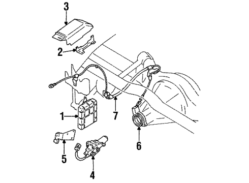 1995 Nissan Pathfinder Anti-Lock Brakes Anti Skid Actuator Assembly Diagram for 47600-92G10