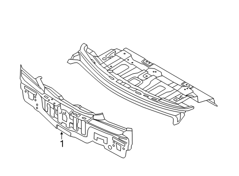 2013 Hyundai Accent Rear Body Panel Assembly-Back Diagram for 69100-1R230