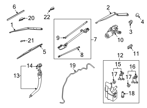 2003 Nissan 350Z Wiper & Washer Components Windshield Wiper Blade Assist Refill Diagram for 28895-AR205