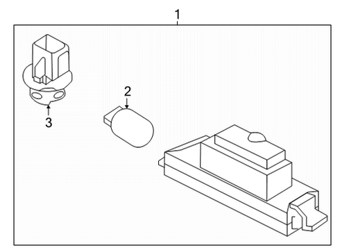 2021 Kia Sorento Bulbs Lamp Assembly-License Pl Diagram for 92501R5000