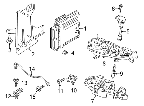 2014 Ford Fusion Ignition System Ignition Coil Diagram for DS7Z-12029-B