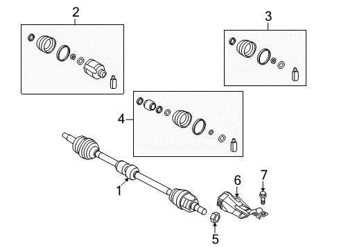 2011 Kia Forte Koup Drive Axles - Front Joint Assembly-Cv LH Diagram for 495011M210