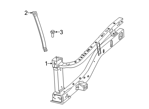 2022 Ram 2500 Inner Components - Fender Screw-HEXAGON Head Diagram for 6512326AA