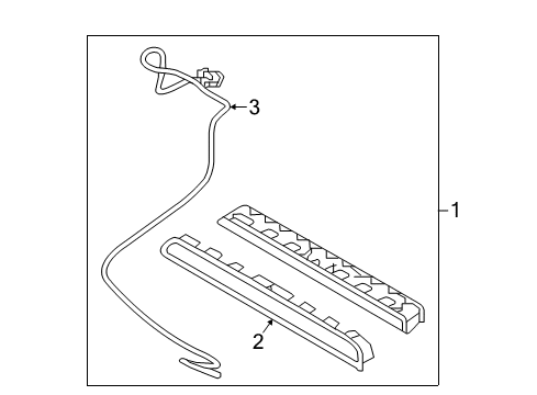 2020 Kia Optima High Mount Lamps Lens-High Mounted Stop Lamp Diagram for 92710D4000