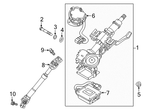 2019 Hyundai Tucson Steering Column & Wheel, Steering Gear & Linkage Controller Assembly-Mdps Diagram for 56340-D3010