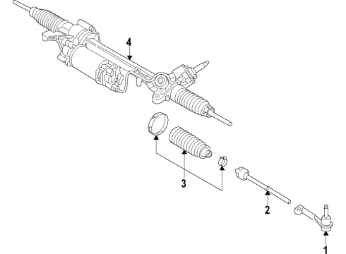 2017 BMW 540i Steering Column & Wheel, Steering Gear & Linkage STEERING GEAR, ELECTRIC Diagram for 32106886607