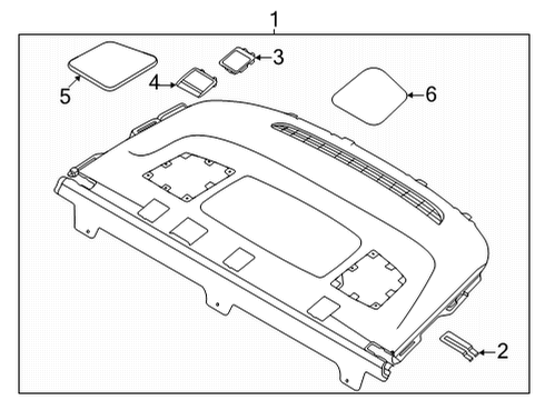 2022 Kia K5 Package Shelf Trim Screw-Tapping Diagram for 12493-05101