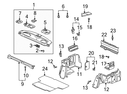 1998 Honda Accord Interior Trim - Rear Body Bolt-Washer (5X16) Diagram for 93404-05016-07