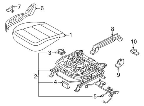 2020 Kia Telluride Passenger Seat Components Wiring Assembly-Fr Seat Diagram for 88651S9000