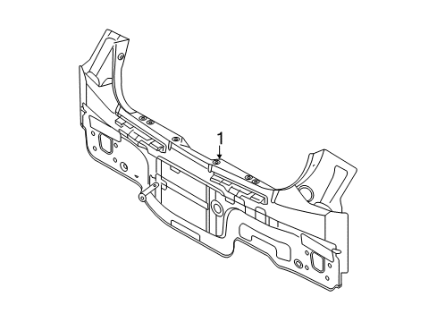 2020 Kia Rio Rear Body Panel Assembly-Back Diagram for 69100H9000