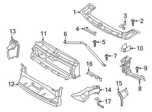 2015 BMW 428i Gran Coupe Radiator Support Support, Front End Diagram for 51747385734