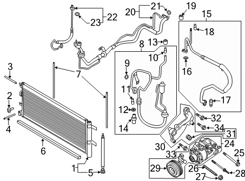 2019 Lincoln Continental Switches & Sensors Upper Mount Bolt Diagram for -W503296-S442