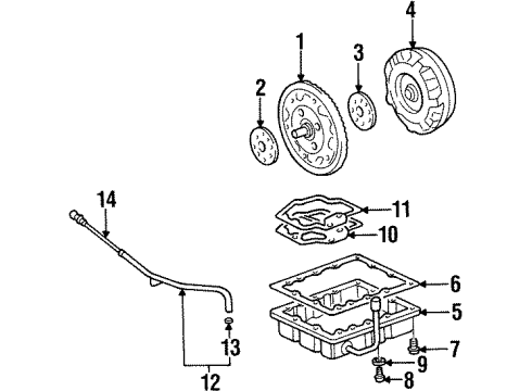 1999 Kia Sportage Automatic Transmission Seal-Type T Oil Diagram for 0K99716334